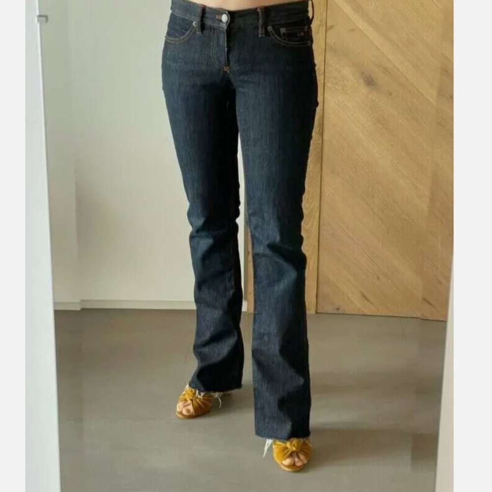 The real Y2K!  Marc Jacobs low rise boot cut jeans!  0